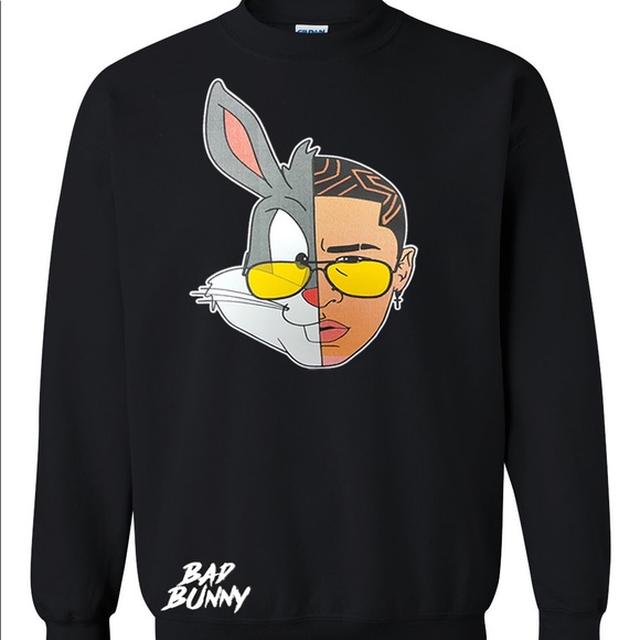 Bad Bunny Black Sweatshirt - Unisex - Picture 1 of 2